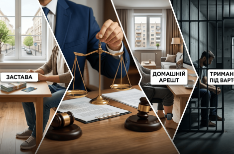 Обрання запобіжного заходу: застава, домашній арешт чи тримання під вартою